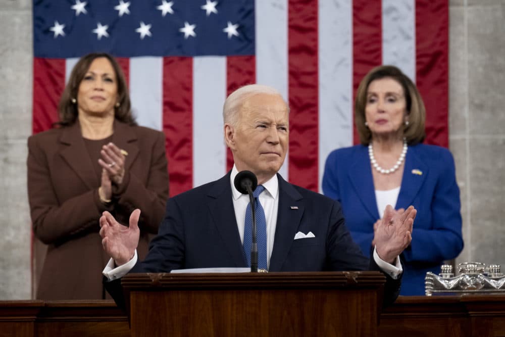President Joe Biden delivers the State of the Union address during a joint session of Congress in the U.S. Capitol House Chamber on March 1, 2022 in Washington, DC. (Saul Loeb - Pool/Getty Images)