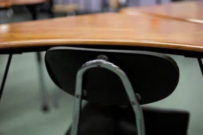 Desk and chair in a classroom. (Getty Images)