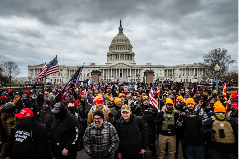Pro-Trump protesters gather in front of the U.S. Capitol Building on Jan. 6, 2021 in Washington, DC. (Jon Cherry/Getty Images)