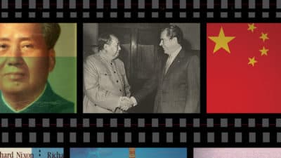 The news of President Nixon’s trip to China is public, and he’s getting credit for pulling off such a historic event. Now, he and his advisers have to work with the Chinese to forge a relationship between two very different countries. (Photo illustration/Special to WBUR)