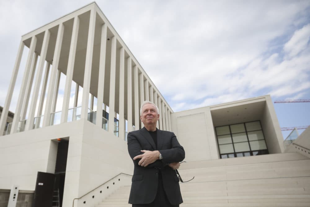Architect David Chipperfield poses for the media at the James-Simon-Galerie at the 'Museumsinsel', Museums Island, in Berlin, Germany, Monday, July 1, 2019. (Markus Schreiber/Getty Images)