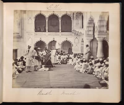 Isabella Stewart Gardner (1840-1924, United States), &quot;Travel Album: India, Pakistan, Yemen, and Egypt, Volume VI, page 38, 1884.&quot; Bound album including collected photographs, found papers, pressed botanicals, and pen and ink annotations. (Courtesy Isabella Stewart Gardner Museum, Boston)