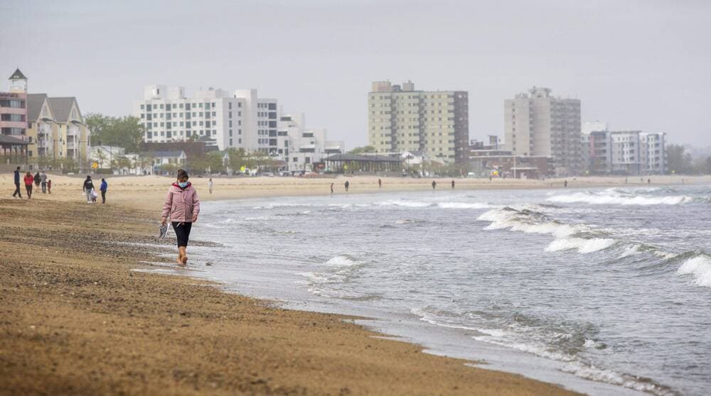Revere Beach, which is managed by the Massachusetts Department of Conservation and Recreation, May 25, 2020. (Robin Lubbock/WBUR)