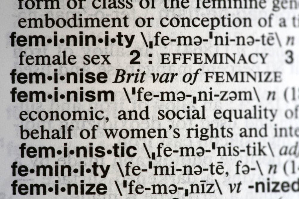 The word feminism listed in the dictionary. (Peter Morgan/AP)