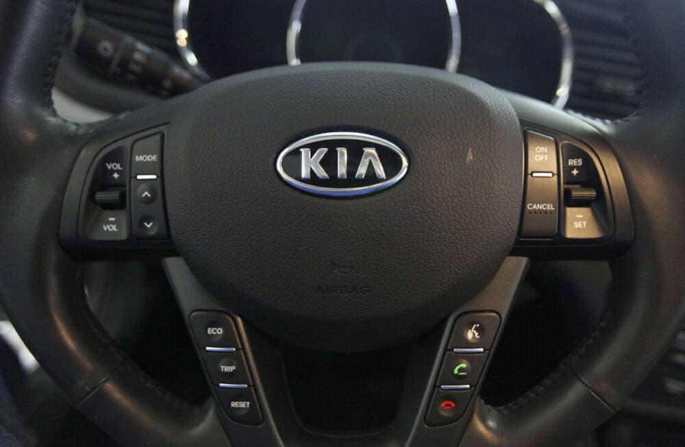 A Kia optima's steering wheel. (Nam Y. Huh/AP)