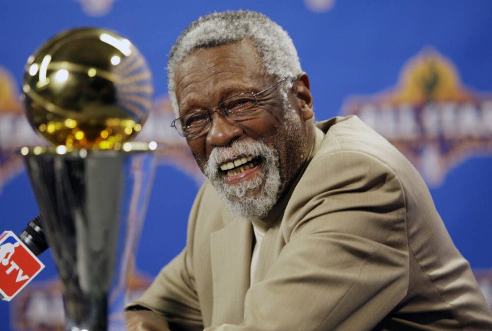NBA great Bill Russell at a news conference on Feb. 14, 2009, in Phoenix. Russell, who won 11 NBA championships with the Celtics as a player and a coach, experienced racism in Boston. He once called the city &quot;a flea market of racism.&quot; (Matt York/AP)