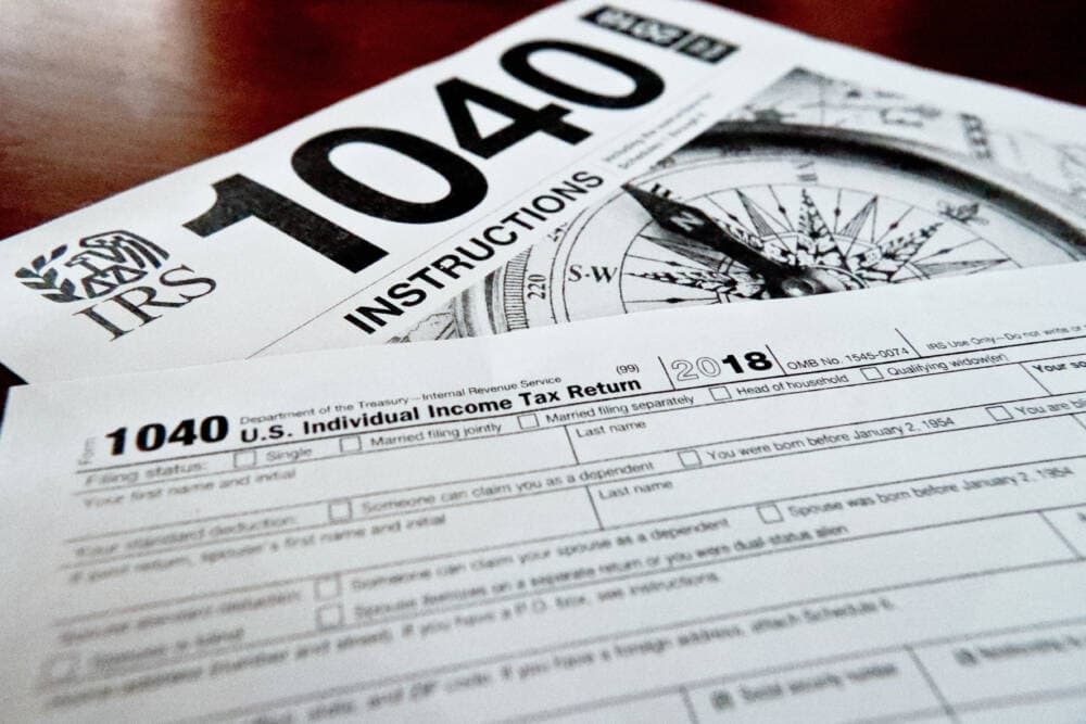 Internal Revenue Service taxes forms. (Keith Srakocic/AP)