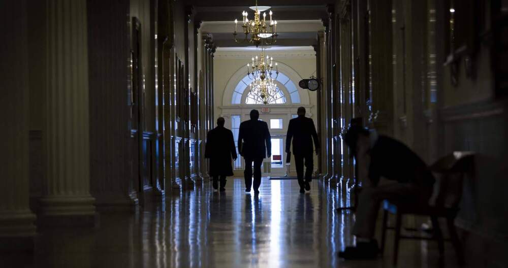 In the corridors of the Massachusetts State House. (Robin Lubbock/WBUR)