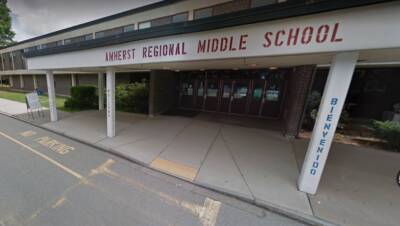 Screenshot of Google Maps' street-level view of Amherst Regional Middle School. (Screenshot Google Maps)