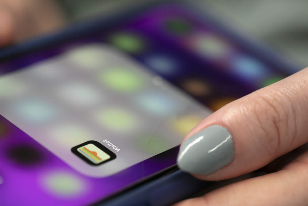 The Apple Pay app on an iPhone. (Jenny Kane/AP)