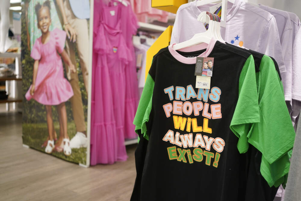 Pride month merchandise is displayed at the front of a Target store in Hackensack, N.J., Wednesday, May 24, 2023. (Seth Wenig/AP)