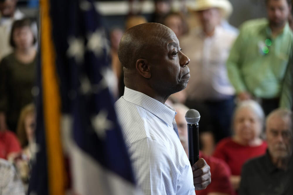 In a very provocative moment, Republican Tim Scott — the only Black Republican in the U.S. Senate — declared that the U.S. is not a racist country. (Charlie Neibergall/AP)
