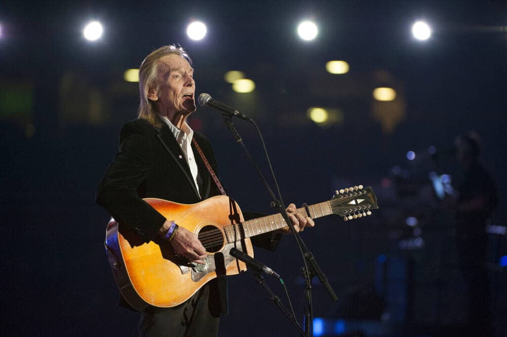 Singer Gordon Lightfoot performs during the CFL's 100th Grey Cup Championship Halftime Show at the Rogers Centre on Sunday, Nov. 25, 2012, in Toronto. (Photo by Arthur Mola/Invision/AP)