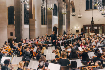 The Brookline Symphony Orchestra will go into summer vacation after a final show this weekend. (Courtesy: Brookline Symphony Orchestra)