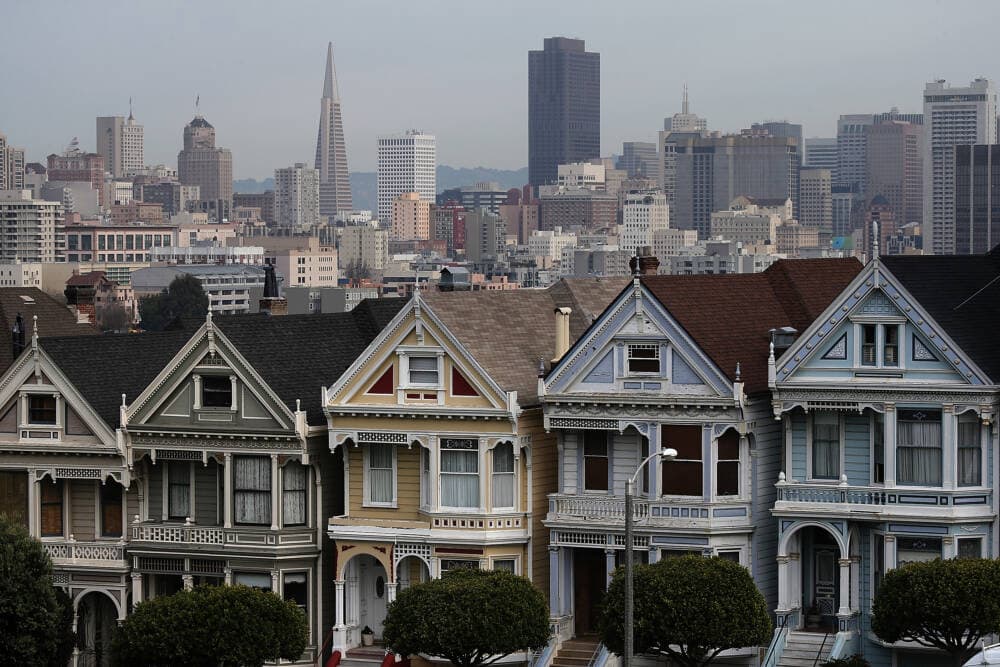 A view of San Francisco's famed Painted Ladies victorian houses. (Justin Sullivan/Getty Images)