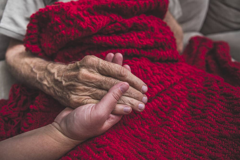 An elderly patient receives palliative care. (Getty Images)