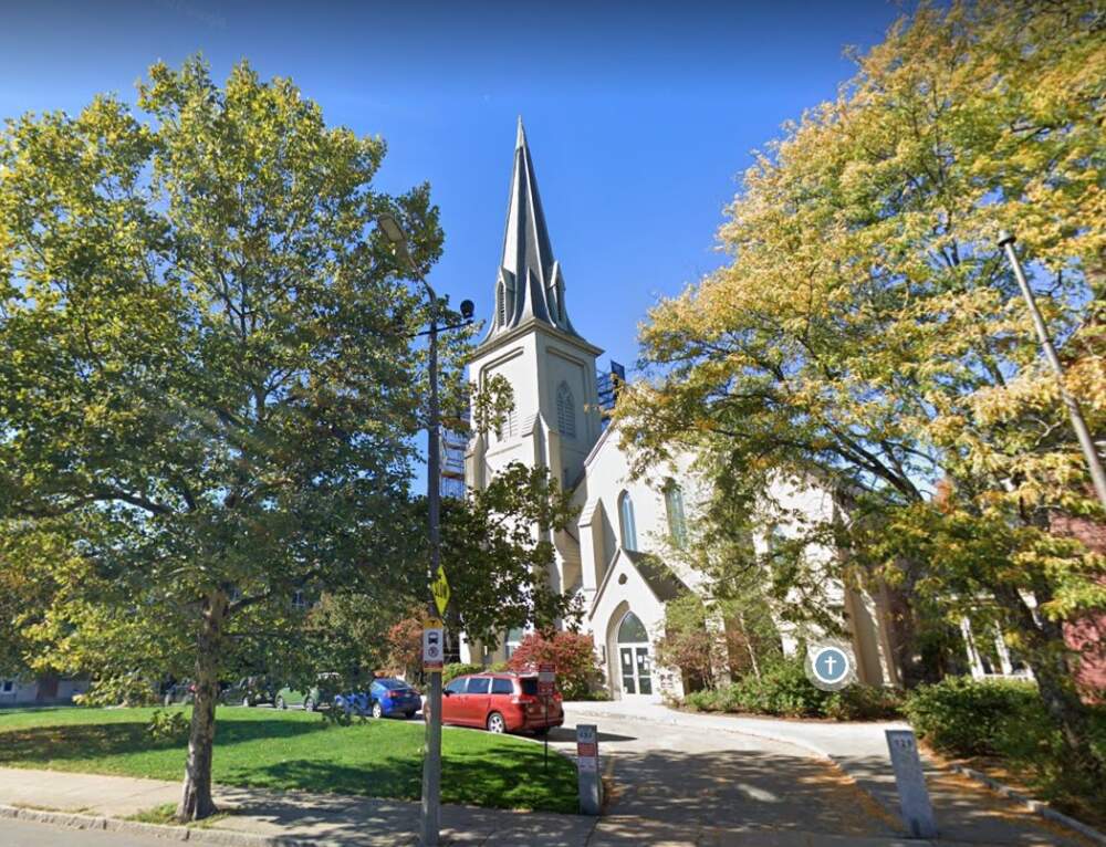 First Baptist Church Jamaica Plain in Jamaica Plain, Boston. (Google Maps screenshot)
