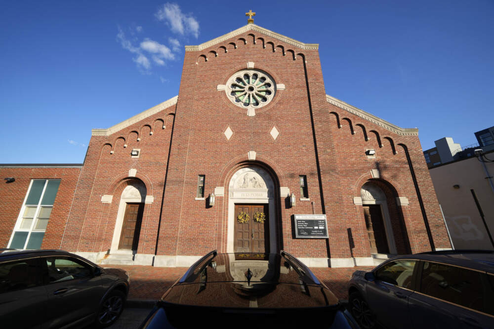 St. Peter's Church is seen Saturday, May 6, 2023, in Portland, Maine. The Roman Catholic Diocese of Portland is being sued by several women who claim to be victims of sexual abuse committed by the Rev. Lawrence Sabatino at St. Peter's from 1958 to 1967. (Robert F. Bukaty/AP)