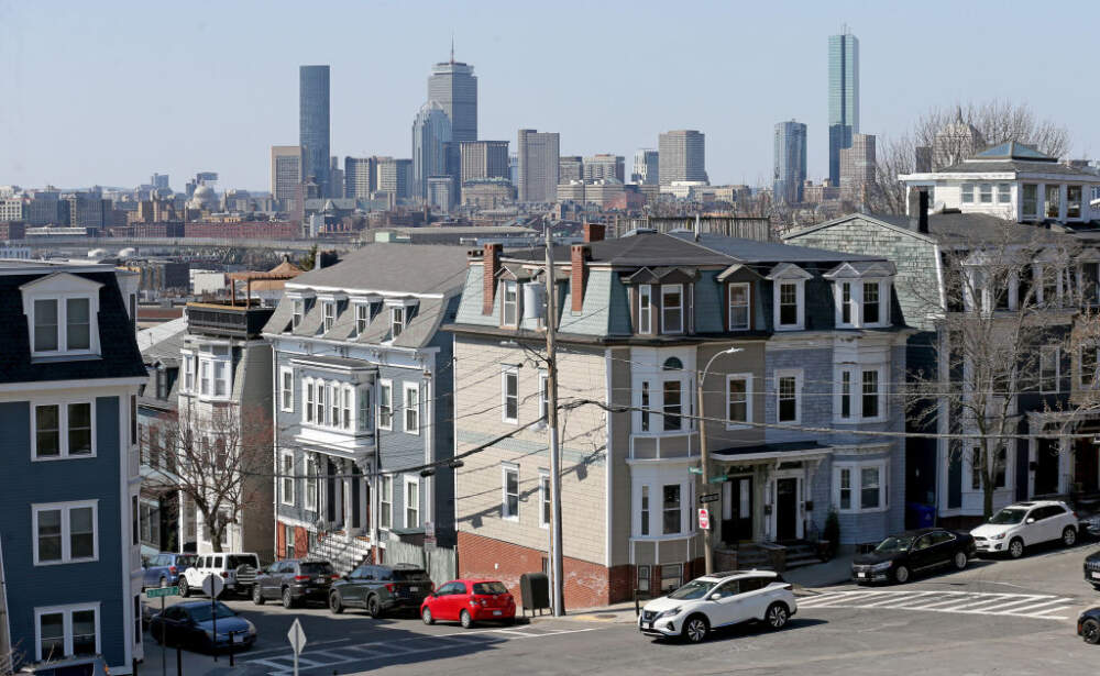 Homes seen in South Boston within the skyline from Dorchester Heights on March 21, 2023. (Photo by Matt Stone/MediaNews Group/Boston Herald via Getty Images)