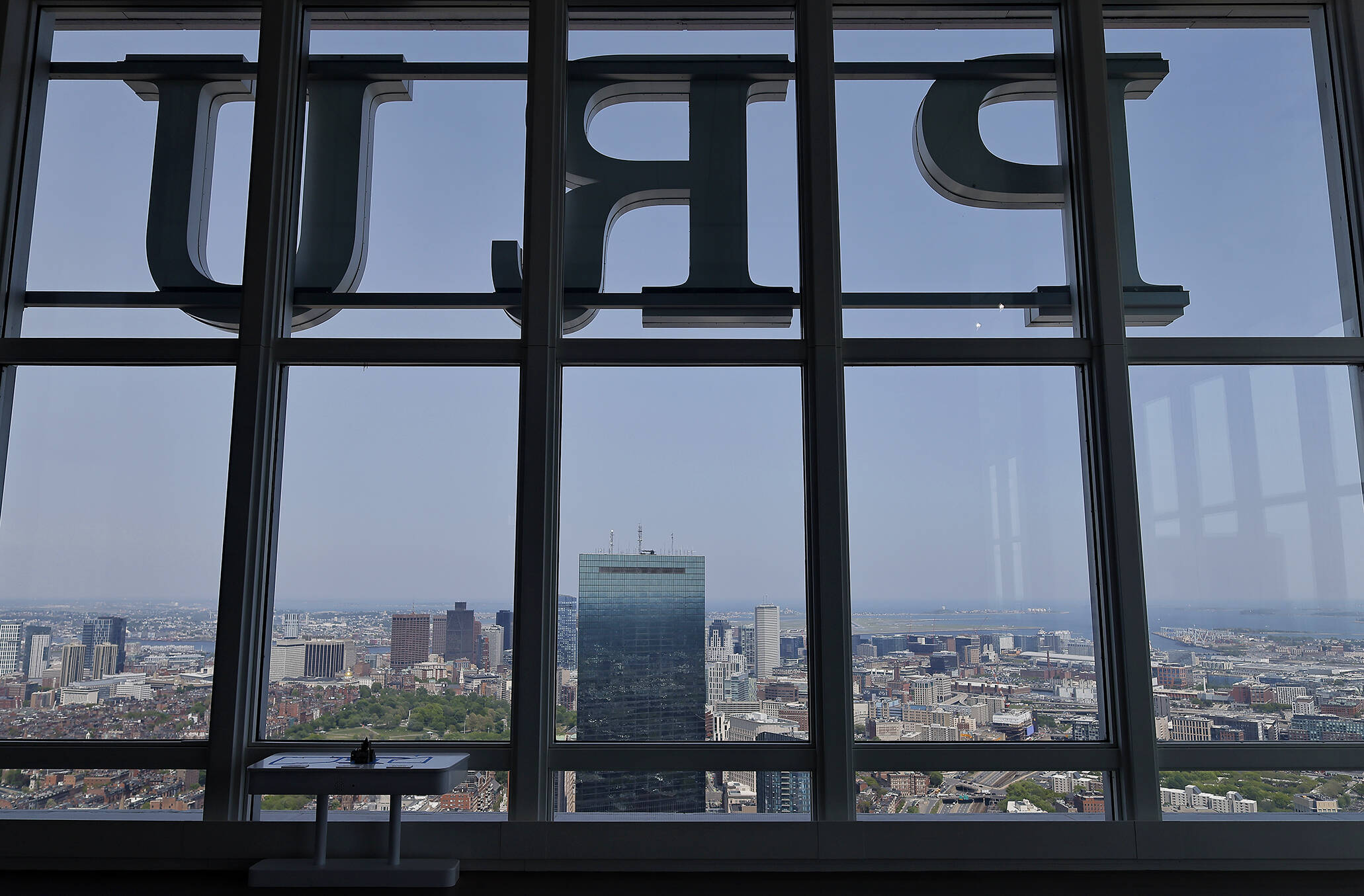 View Boston, the new observatory on top of the Prudential tower where Top of the Hub used to be, has three levels. (Photo by Lane Turner/The Boston Globe via Getty Images)
