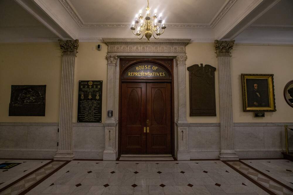 The doorway to the Massachusetts House chamber. (Jesse Costa/WBUR)