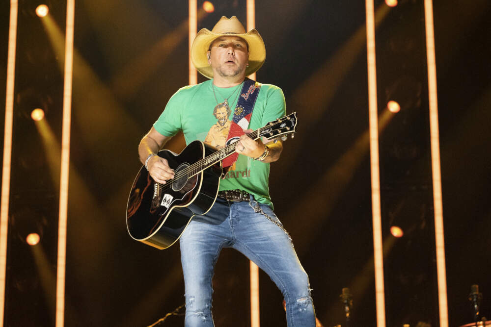 Jason Aldean performs during the 2023 CMA Fest on Saturday, June 10, 2023, at Nissan Stadium in Nashville, Tenn. (Amy Harris/Invision/AP)
