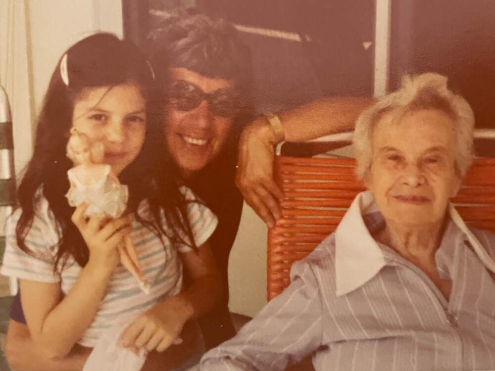 The author, holding her Barbie Doll, with her grandmother and great-grandmother. (Courtesy Alysia Abbott)