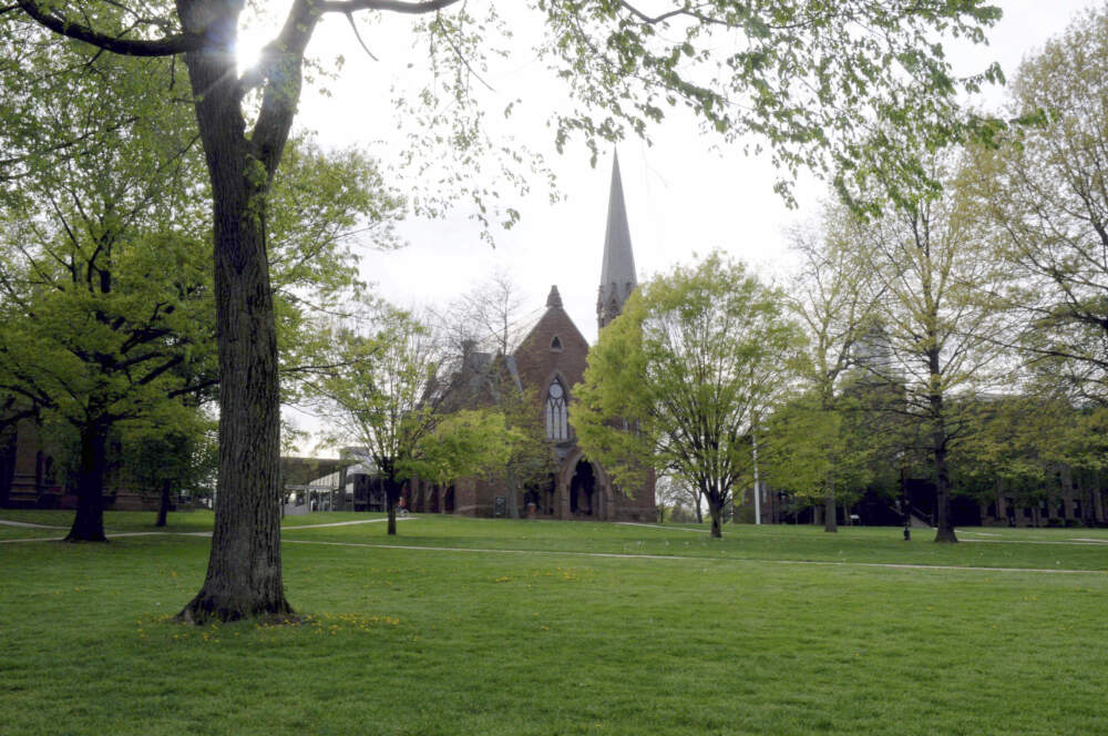 The main green of Wesleyan University in Middletown, Conn. Wesleyan University announced on Wednesday, July 19, 2023, that it has become the latest school to end its policy of giving preferential treatment in admissions to those whose families have historical ties to the school. (George Ruhe/AP)