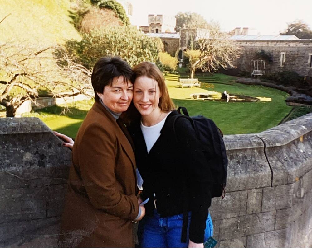 The author and her mother visiting Windsor Castle. (Courtesy Laura Shea Souza)