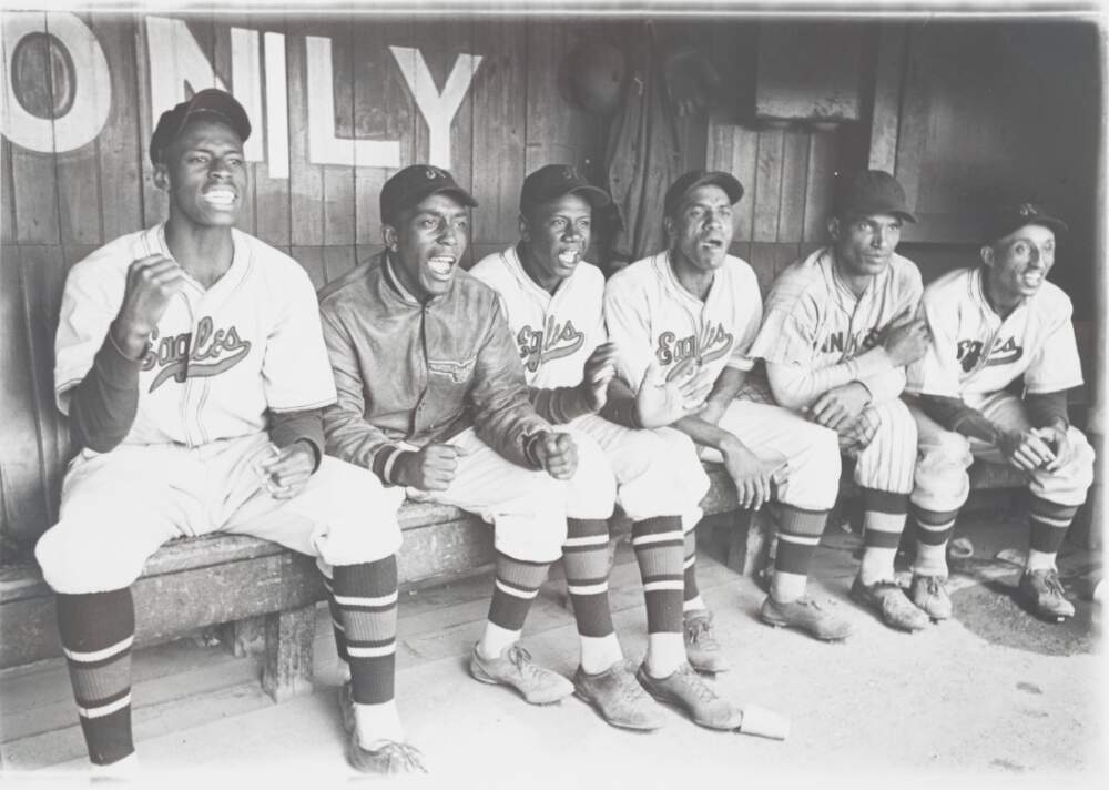 The Newark Eagles in Dugout in 1936. © Yale University Art Gallery. (Courtesy of Magnolia Pictures)