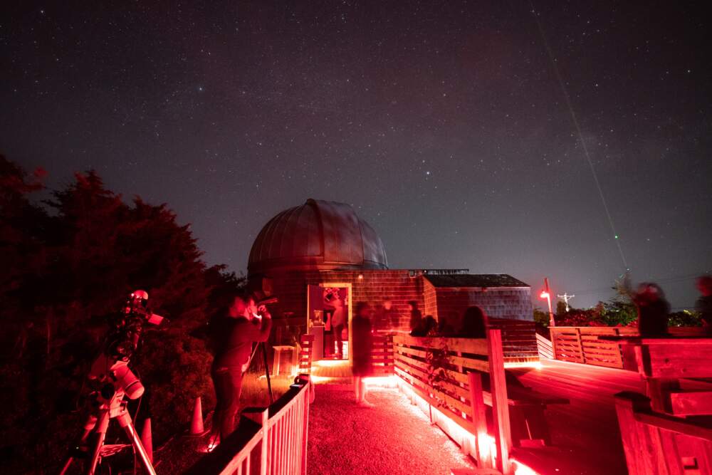 Stargazing event at the Loines Observatory in Nantucket. The island is home to two active observatories operated by the Maria Mitchell Association (Courtesy of Anavi Uppal)