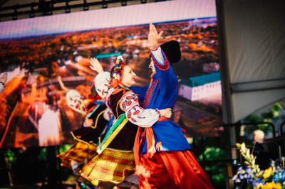 A couple dancing at the Boston Annual Ukrainian Festival. (Courtesy of Irina Danilova)