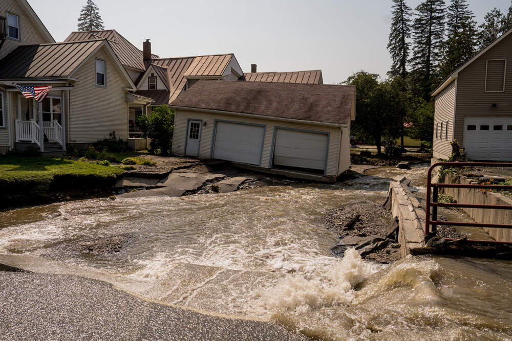 A home in Barre, Vermont was eroded by flooding.