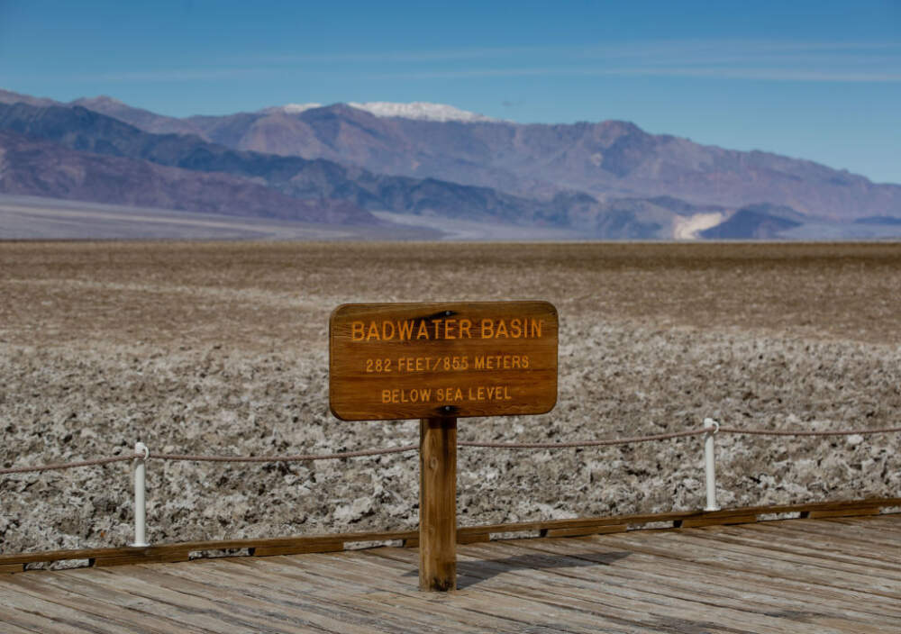 Death Valley National Park, the largest park in the contiguous United States, straddling the border of California and Nevada, is also the hottest, driest and lowest park, dropping to 282 feet below sea level. (Photo by George Rose/Getty Images)