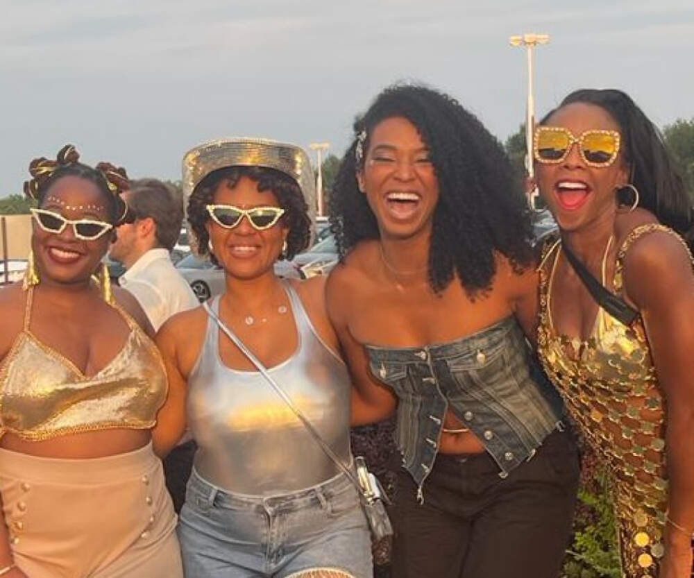 The author, second from the right, at a Beyonce concert in Maryland on August 6, 2023. The show was part of the Renaissance World Tour. (Courtesy Juanita Tolliver)