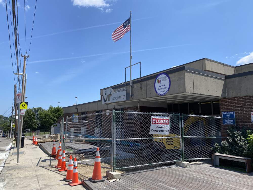 The pool at the Marshall Community Center in Dorchester is closed for the entire summer while the building is being repaired. (Walter Wuthmann/WBUR)