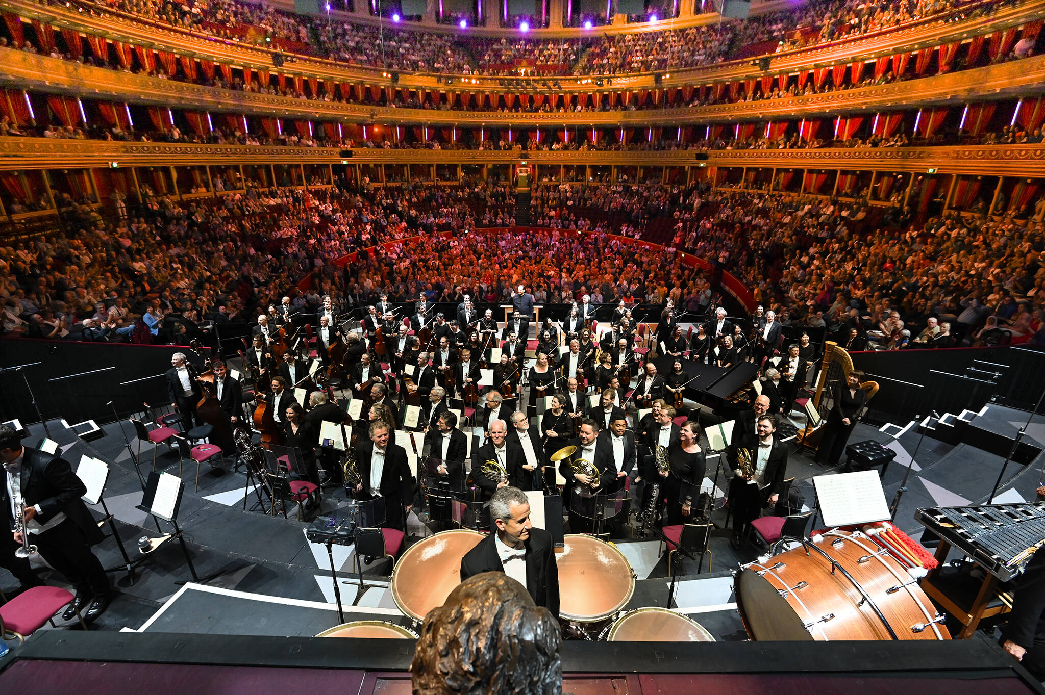 The BSO with the audience at Royal Albert Hall on Aug. 25, the orchestra's first performance on its European tour. (Courtesy Chris Christodoulou)