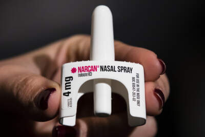 The overdose-reversal drug Narcan is displayed. (Matt Rourke/AP)