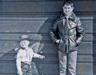 Stephen Trimble (left) at age 4 and a half and his brother Mike (right) age 12 in 1955. (Courtesy of Stephen Trimble)