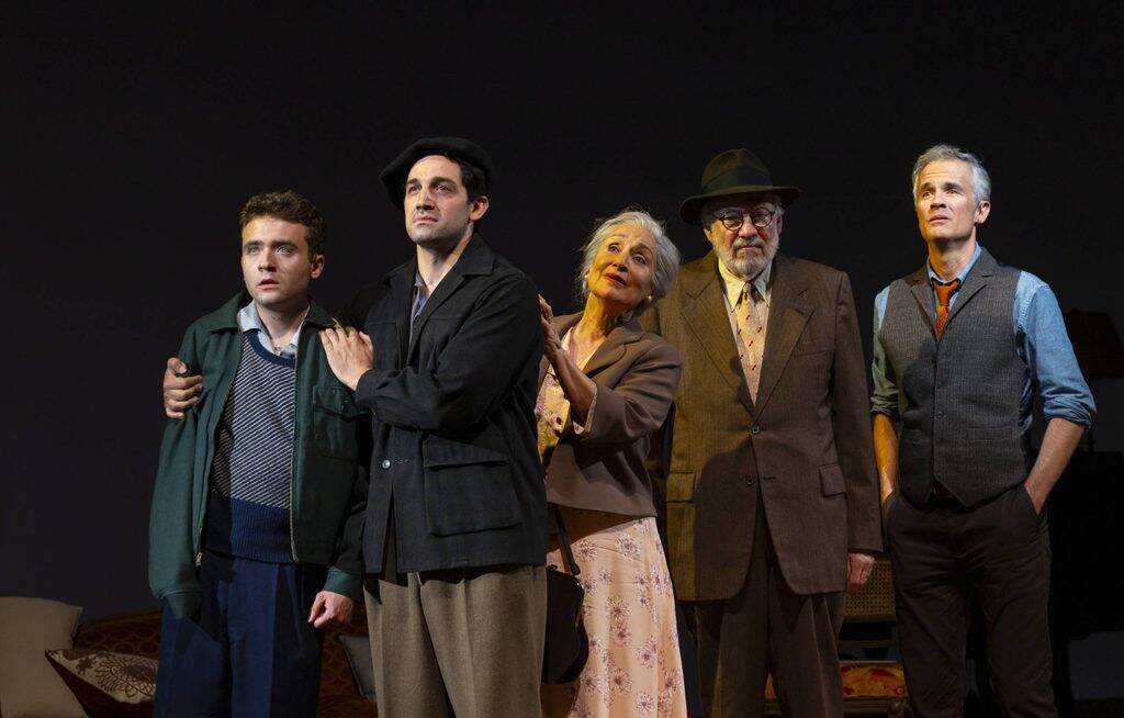 esse Kodama, Jared Troilo, Phyllis Kay, Peter Van Wagner and Tony Estrella in &quot;Prayer for the French Republic.&quot; (Courtesy T Charles Erickson)