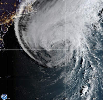 Friday, Sept. 15, 2023, 7:10 a.m. EDT satellite image provided by the National Oceanic and Atmospheric Administration shows Hurricane Lee in the Atlantic Ocean. Maine was under its first hurricane watch in 15 years and a state of emergency declared Thursday by Gov. Janet Mills. The hurricane watch applied to eastern Maine, while the rest of the state and an area extending south through Massachusetts was under a tropical storm warning. (NOAA via AP)Friday, Sept. 15, 2023, 7:10 a.m. EDT satellite image provided by the National Oceanic and Atmospheric Administration shows Hurricane Lee in the Atlantic Ocean. Maine was under its first hurricane watch in 15 years and a state of emergency declared Thursday by Gov. Janet Mills. The hurricane watch applied to eastern Maine, while the rest of the state and an area extending south through Massachusetts was under a tropical storm warning. (NOAA via AP)