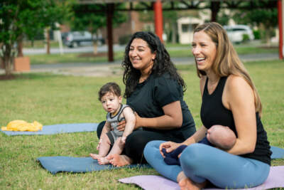 &quot;Whole Mama Yoga&quot; encourages mothers to lean on the practice throughout every stage of motherhood. (Courtesy of Allie Mullin Photography)