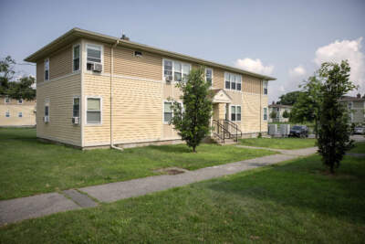A four-unit building in Fall River that is part of the state-run public housing stock. (Robin Lubbock/WBUR)