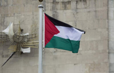 The Palestinian flag flies in the wind in 2015. (Craig Ruttle/AP)