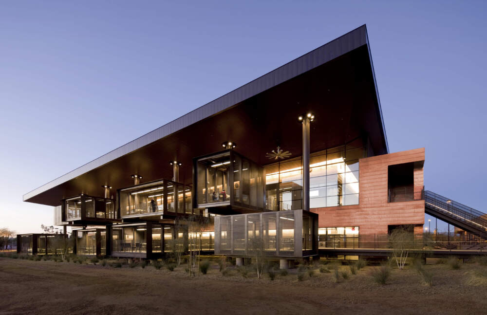 Marlene Imirzian uses heat-abating techniques in her architectural designs, such as her life-science classroom building at Paradise Valley Community College in North Phoenix. (Courtesy of Marlene Imirzian & Associates Architects)