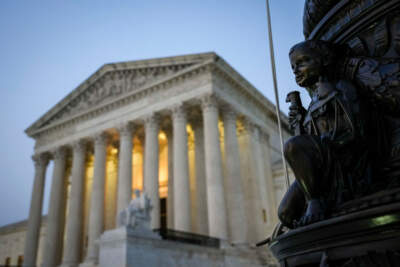 WASHINGTON, DC - JUNE 28: The U.S. Supreme Court is shown at dusk on June 28, 2023 in Washington, DC. The high court is expected to release more opinions tomorrow ahead of its summer recess, with cases involving affirmative action and student loan debt relief still to be decided.  (Photo by Drew Angerer/Getty Images)