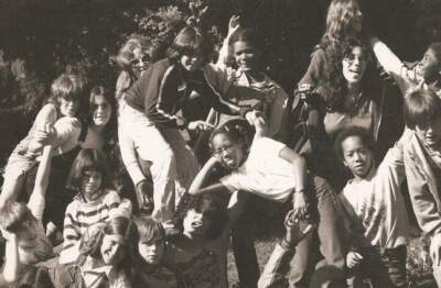 A group of campers and counselors at Circle Pines in 1971. &quot;During my time there, 1971 to 1972, peace, love and the values of cooperative communalism were in the air. So too was the music of Bob Dylan ...&quot; (Courtesy Julie Wittes Schlack)