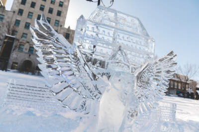 Owl ice scultoure from Winter Carnival. (Courtesy Bonjour Québec)