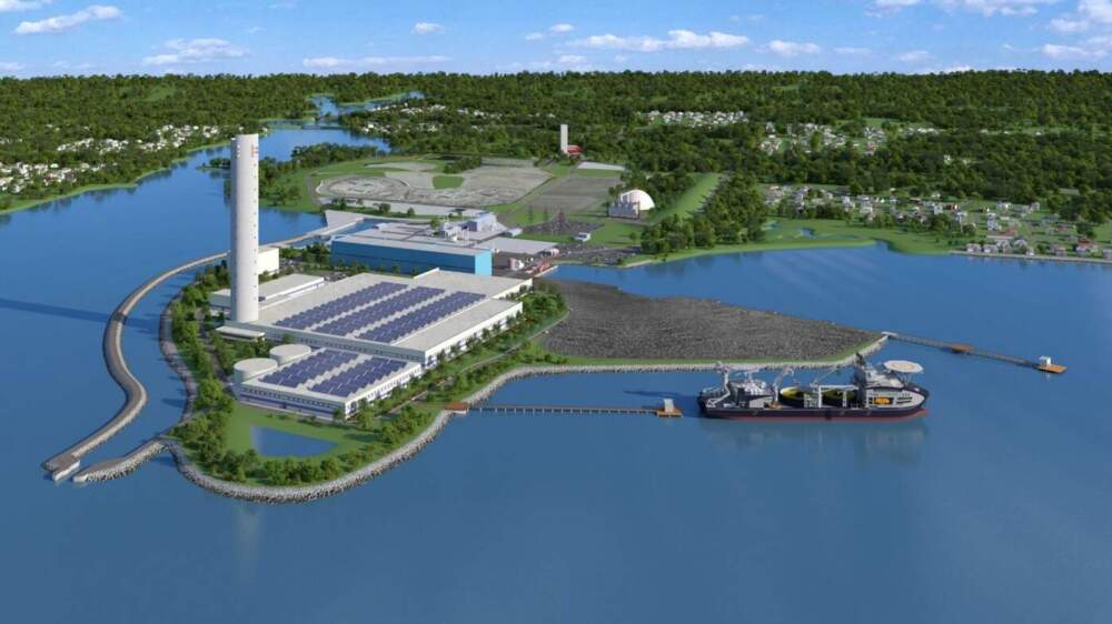 The Prysmian Group plans to build its factory on the former site of New England's largest coal-fired power plant. (Image courtesy of the The Prysmian Group via The Publicc's Radio)