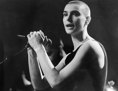 An undated photo from the late 1980's shows Sinead O'Connor performing in Vancouver, Canada. Irish pop singer Sinead O'Connor, who shot to worldwide fame in the 1990s, died at the age of 56, Irish media reported on July 26, 2023. (Mandel Ngan NGAN/AFP via Getty Images)